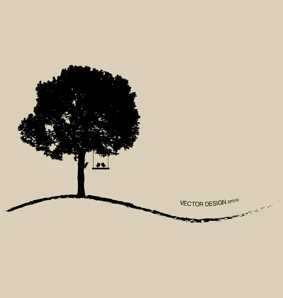 Silhouettes d'arbres. Illustration vectorielle. — Image vectorielle