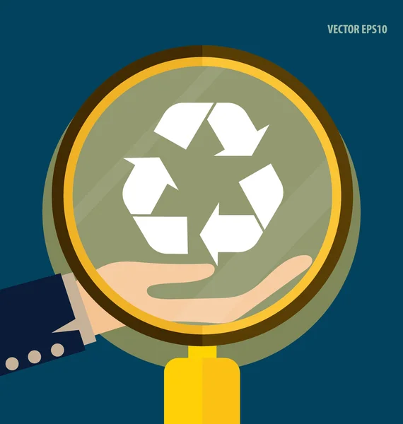 Recycling-Symbol. Vektor-Symbol auf der Verpackung, Vektor-Illustration — Stockvektor