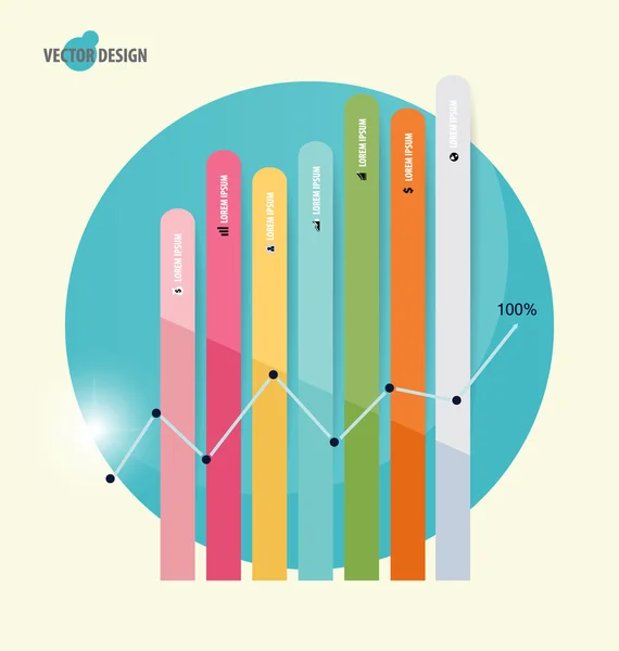 Modernes Design Graph. Geschäftsdiagramm zum Erfolg, kann für Busi verwenden — Stockvektor
