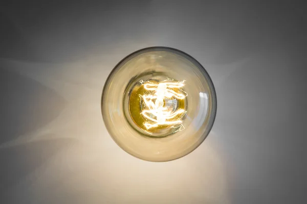 Close up of vintage glowing light bulb — Stock Photo, Image