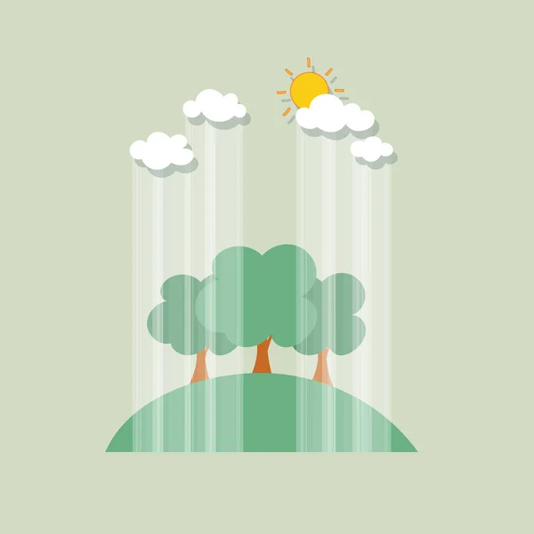 Eco Friendly Ecology Concept Tree Background Vector Illustration — Stock Vector