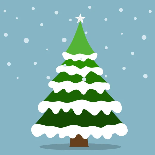 Kerstboom Vrolijk Kerstfeest Gelukkig Nieuwjaar Achtergrond Vectorillustratie — Stockvector