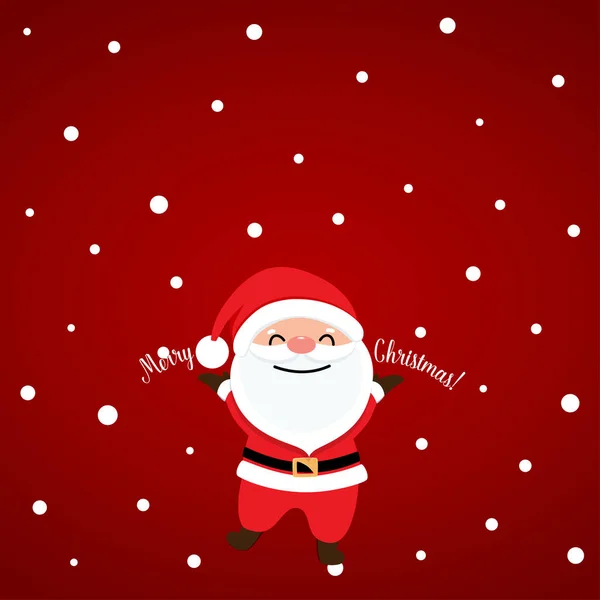 Tarjeta Felicitación Navidad Con Santa Claus Ilustración Vectorial — Vector de stock