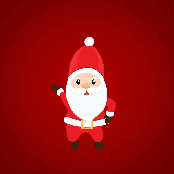Christmas Wenskaart Met Kerstman Vectorillustratie — Stockvector