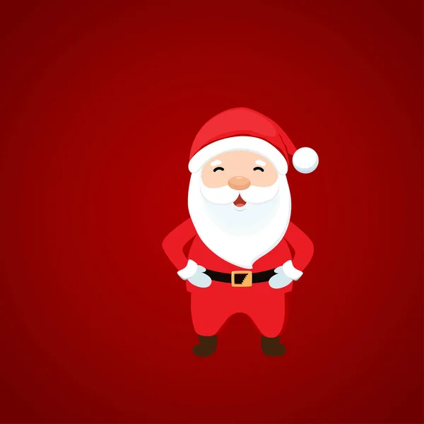 Tarjeta Felicitación Navidad Con Santa Claus Ilustración Vectorial — Vector de stock