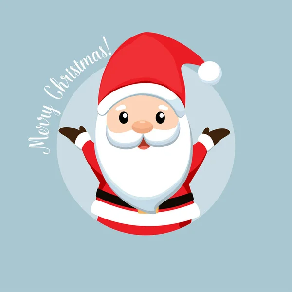 Carte Voeux Noël Avec Père Noël Illustration Vectorielle — Image vectorielle