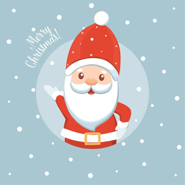 Tarjeta Felicitación Navidad Con Santa Claus Ilustración Vectorial — Archivo Imágenes Vectoriales