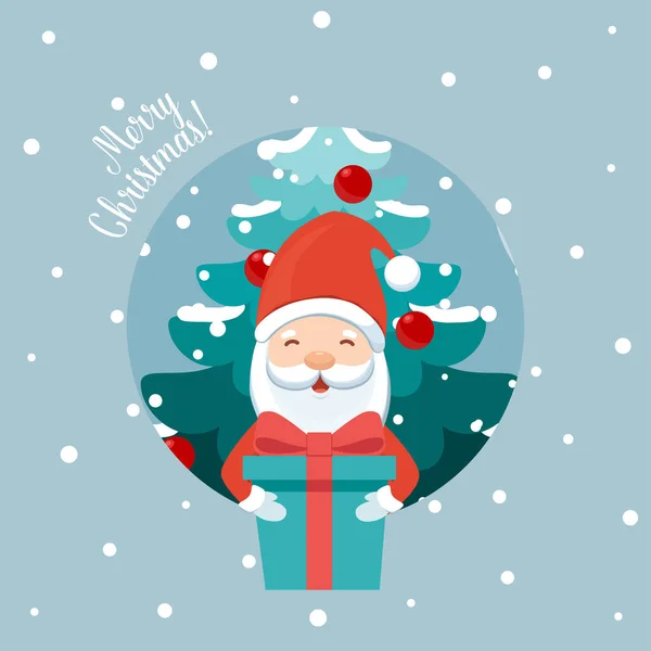 Noel Baba Noel Ağacı Tatil Geçmişi Mutlu Noeller Mutlu Yıllar — Stok Vektör