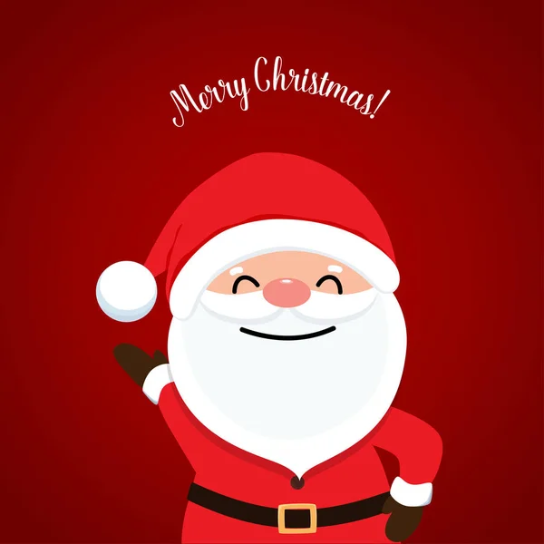 Tarjeta Felicitación Navidad Con Santa Claus Ilustración Vectorial Ilustraciones de stock libres de derechos