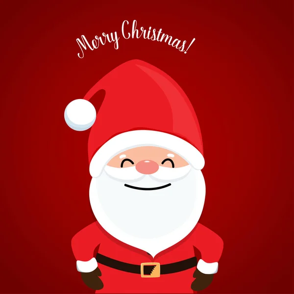 Christmas Greeting Card Santa Claus Vector Illustration Vector Graphics