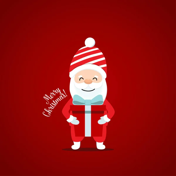 Boże Narodzenie Kartkę Życzeniami Santa Claus Ilustracja Wektorowa Ilustracje Stockowe bez tantiem