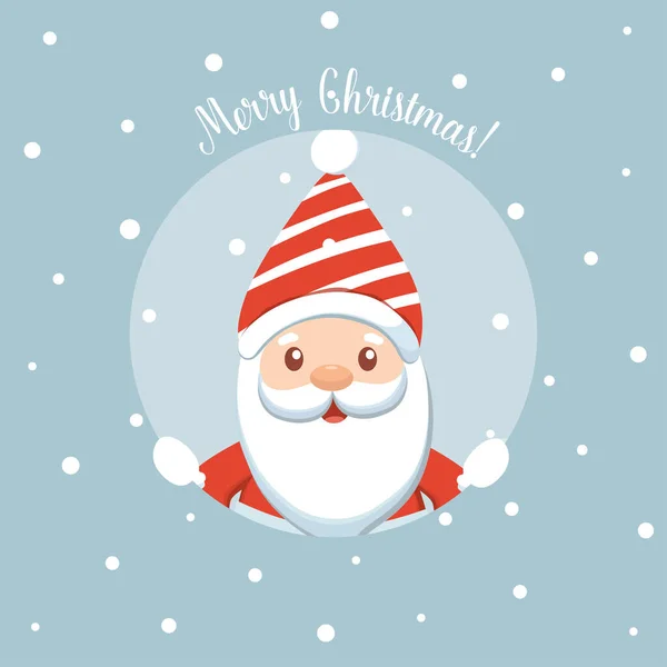 Karácsonyi Üdvözlőlap Santa Claus Vektoros Illusztráció Vektor Grafikák
