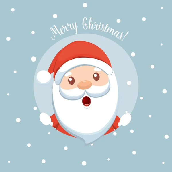 Weihnachtsgrußkarte Mit Weihnachtsmann Vektorillustration lizenzfreie Stockillustrationen