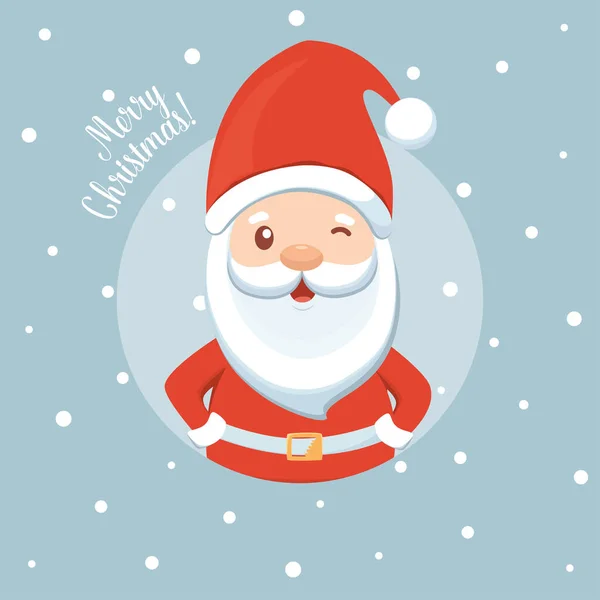 Christmas Greeting Card Santa Claus Vector Illustration Stock Vector