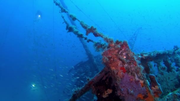 Medelhavet Vatten Förlisning Fartyg Mallorca — Stockvideo