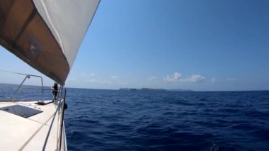 Bir yelkenliden deniz manzarası - Mayorka 'da yelken açmak