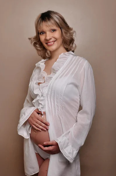 Gravid kvinne. – stockfoto