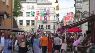 Lviv, Ukrayna 'nın merkezinde yaz şehri, 14.08.2022