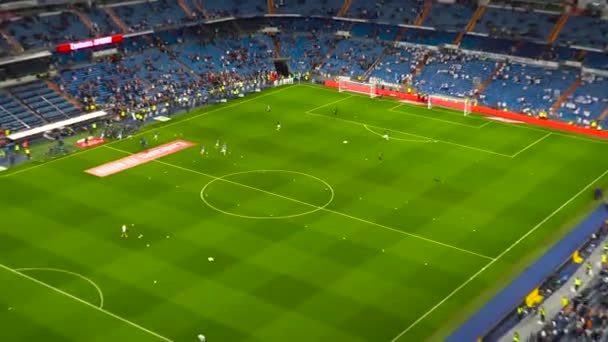 リーガのサッカー試合 サンティアゴ ベルナベウのホームスタジアムで行われるレアル マドリードFc スペインだ 2022 — ストック動画