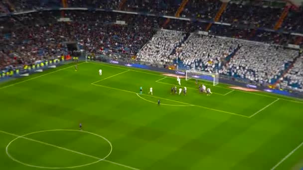 Das Fußballspiel Von Liga Real Madrid Heimstadion Santiago Bernabéu Tibo — Stockvideo