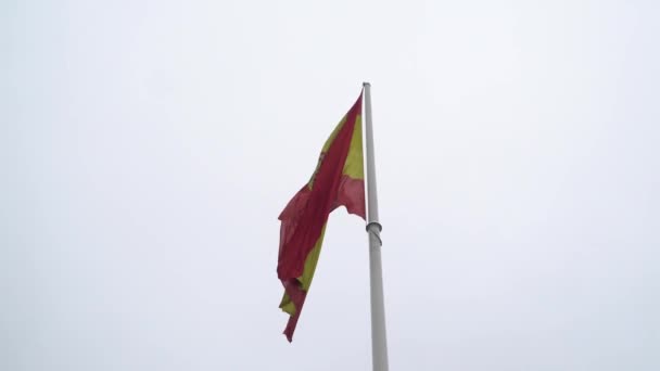 Close Waving Flag Spain Flag Symbols Spain — Stok video
