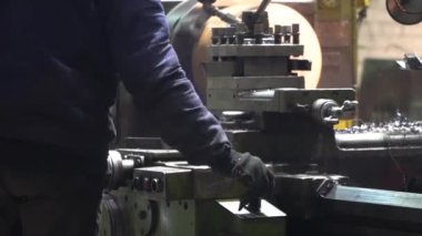 Milling machine at metal work industry. Multitool precision machining.