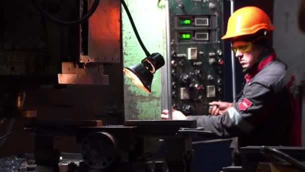 Milling Machine Metal Work Industry Multitool Precision Machining — Video Stock