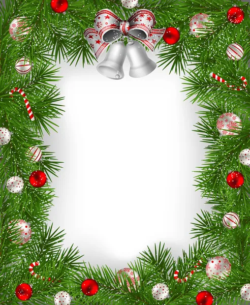 Frame of fir branches — Stock Illustration Frame of fir branches Stock Illustration