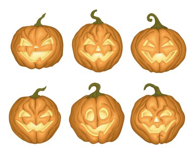 6 halloween kabaklar