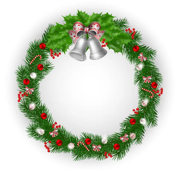 Christmas wreath — Stock Vector