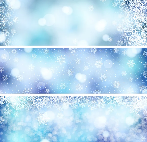 3 Kerstmis banners — Stockvector