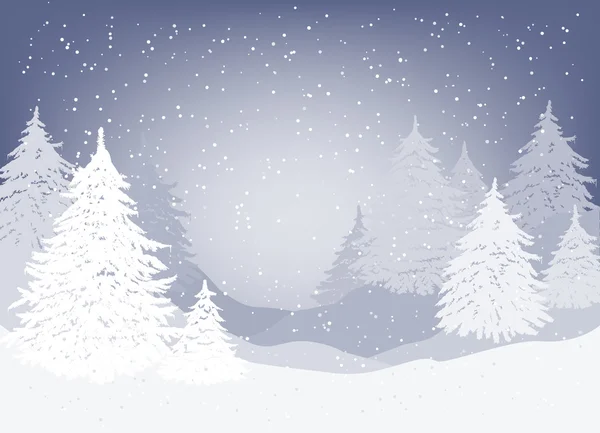 Paisaje invierno — Vector de stock