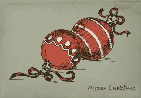 Bola de Navidad dibujada a mano — Vector de stock