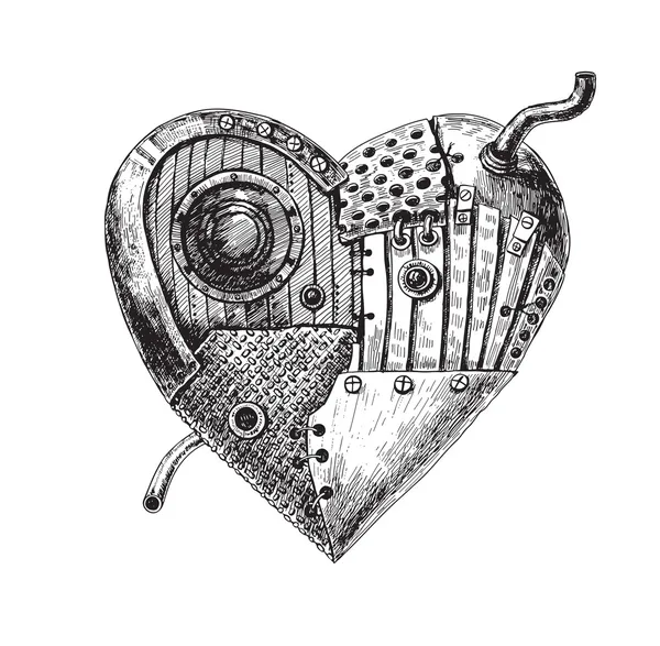 Broken heart drawing illustration on white BG - Stock Illustration  [27936116] - PIXTA