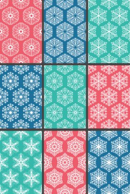 9 snowflakes desen