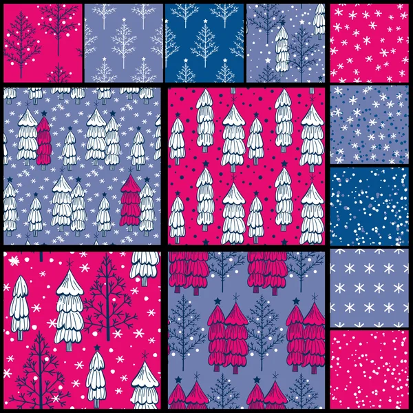 Christmas patterns — Stock Vector