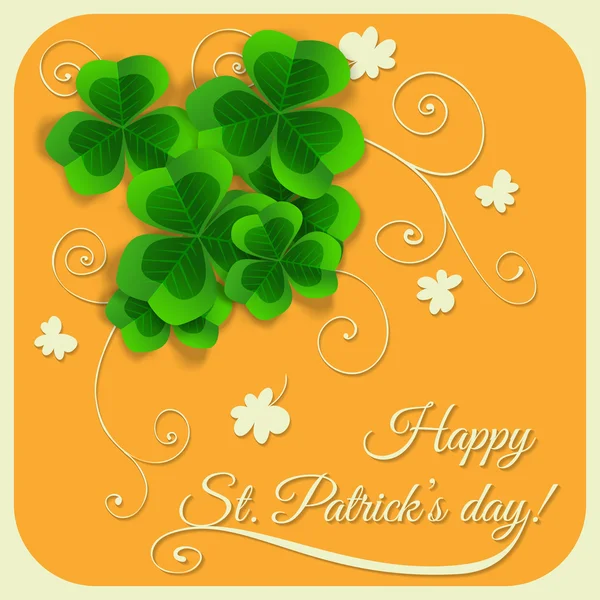 St. Patrick day card — Stock Vector