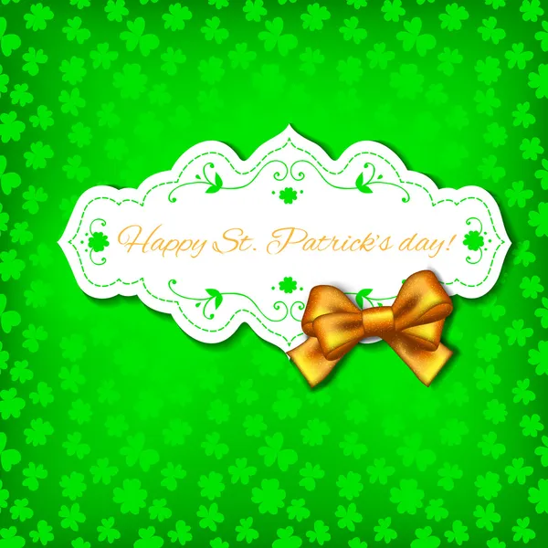 Cartão de dia St. Patrick — Vetor de Stock