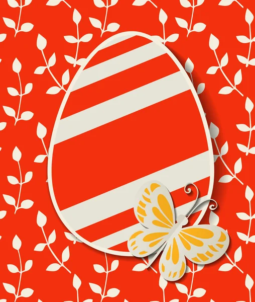 Uovo di Pasqua rosso — Vettoriale Stock