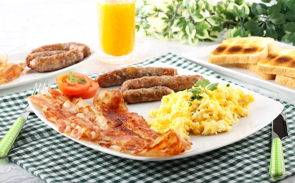 Frukost typisk amerikansk — Stockfoto