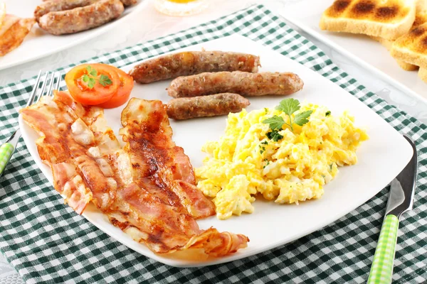 Pequeno-almoço típico americano — Fotografia de Stock