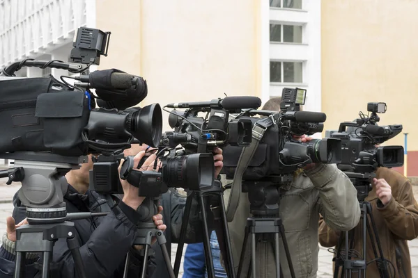 Presskonferens — Stockfoto