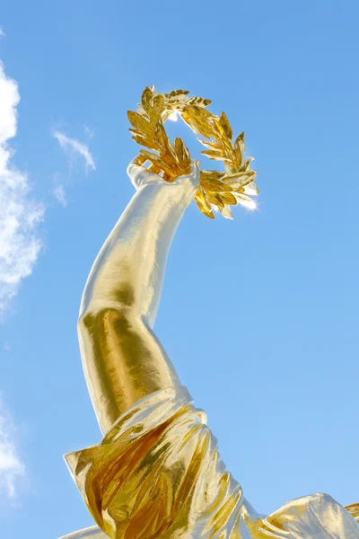 Gold laurel wreath, victory concept. Siegessaule, Berlin — Stock Photo, Image