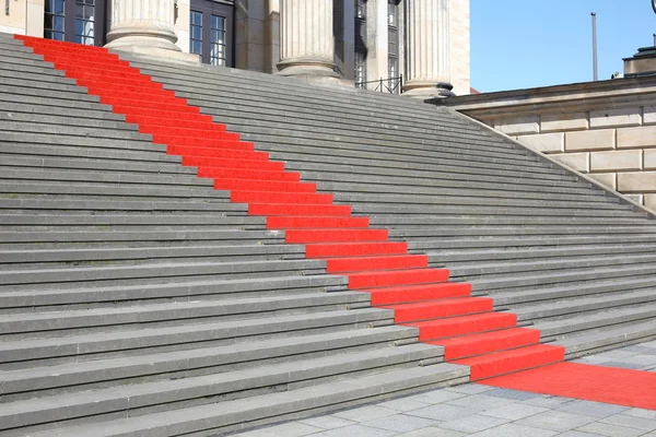 Red carpet stairs, success — Stock Photo, Image