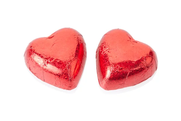 Kırmızı çikolata Kalpler — Stok fotoğraf