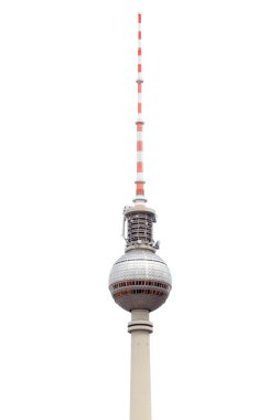 Berlin üzerinde beyaz izole TV Kulesi