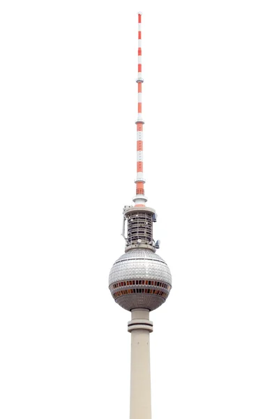 Tv tower in Berlin isolated on white — Stock Photo, Image