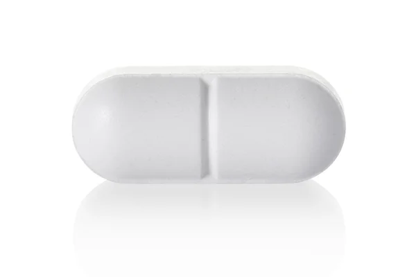 Medical pill tablet on white — Stock Photo, Image