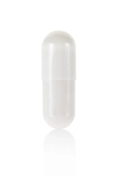 Kapsel, medizinische Pille, isoliert auf weiß, Clipping-Pfad enthalten — Stockfoto