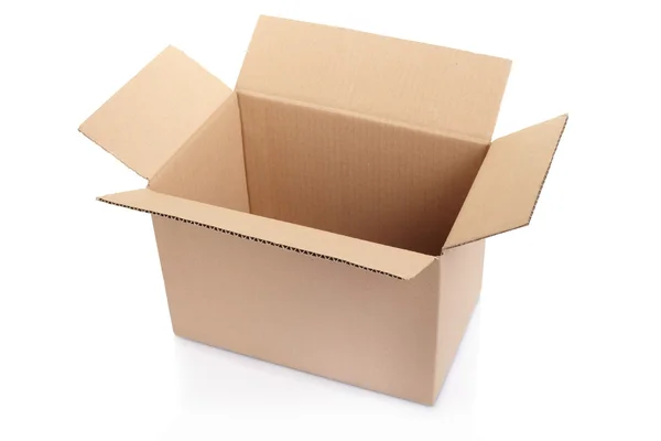 Open empty cardboard box — Stock Photo, Image